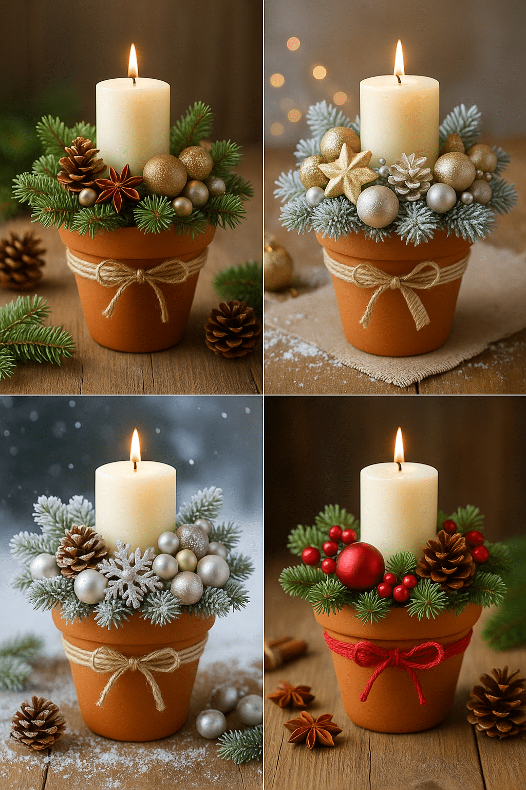 ideas para arreglos de velas navidenas 1