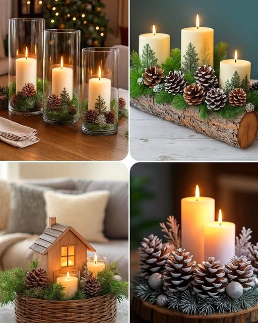 ideas para arreglos de velas navidenas 10