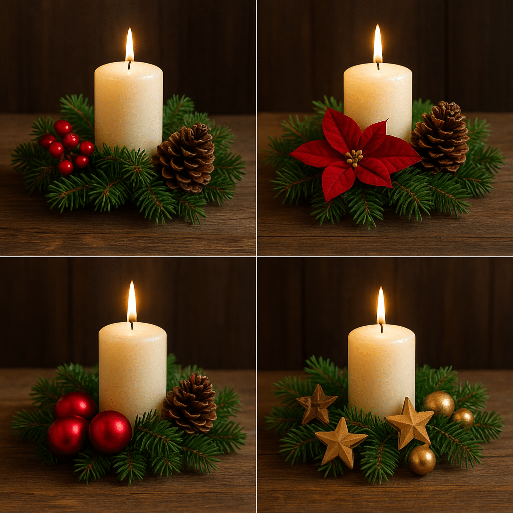 ideas para arreglos de velas navidenas 2