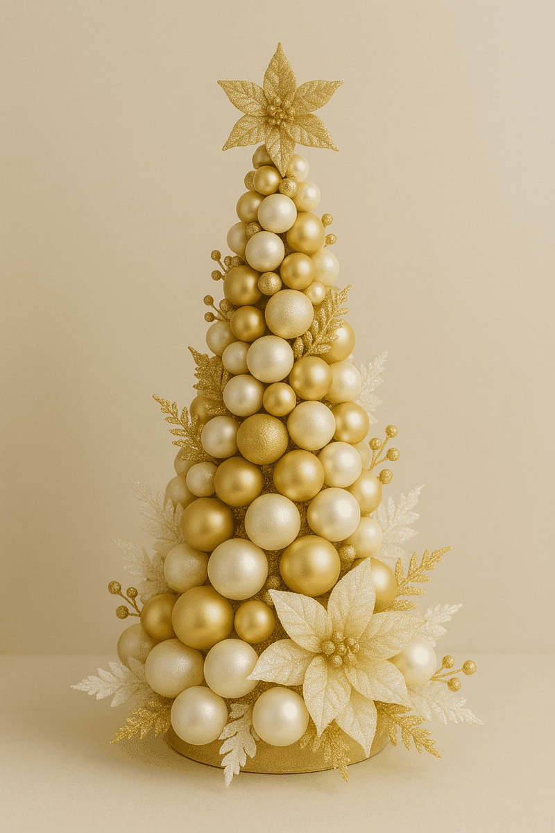 ideas para arreglos navidenos dorados 2