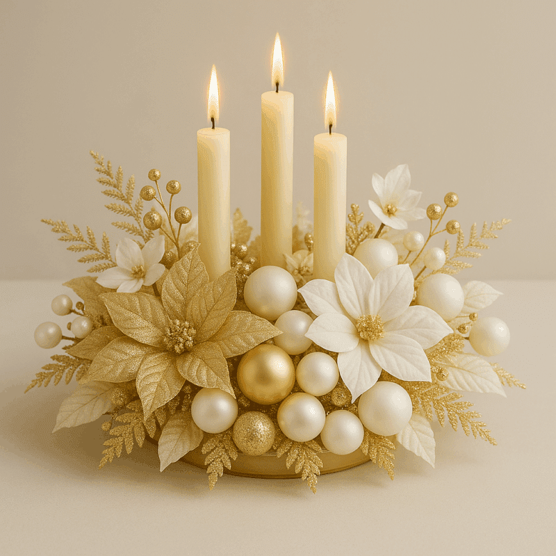 ideas para arreglos navidenos dorados 3