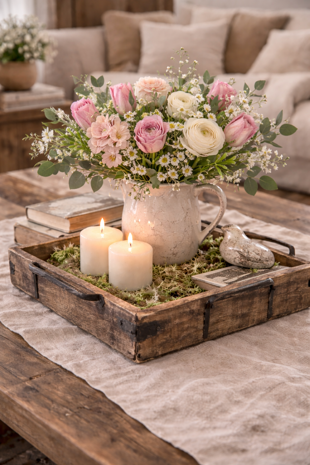 Ideas para centros de mesa con bandejas de madera: elegancia, calidez y estilo para transformar cualquier espacio Ideas para centros de mesa con bandejas de madera: elegancia, calidez y estilo para transformar cualquier espacio ideas para centros de mesa con bandejas de madera 3