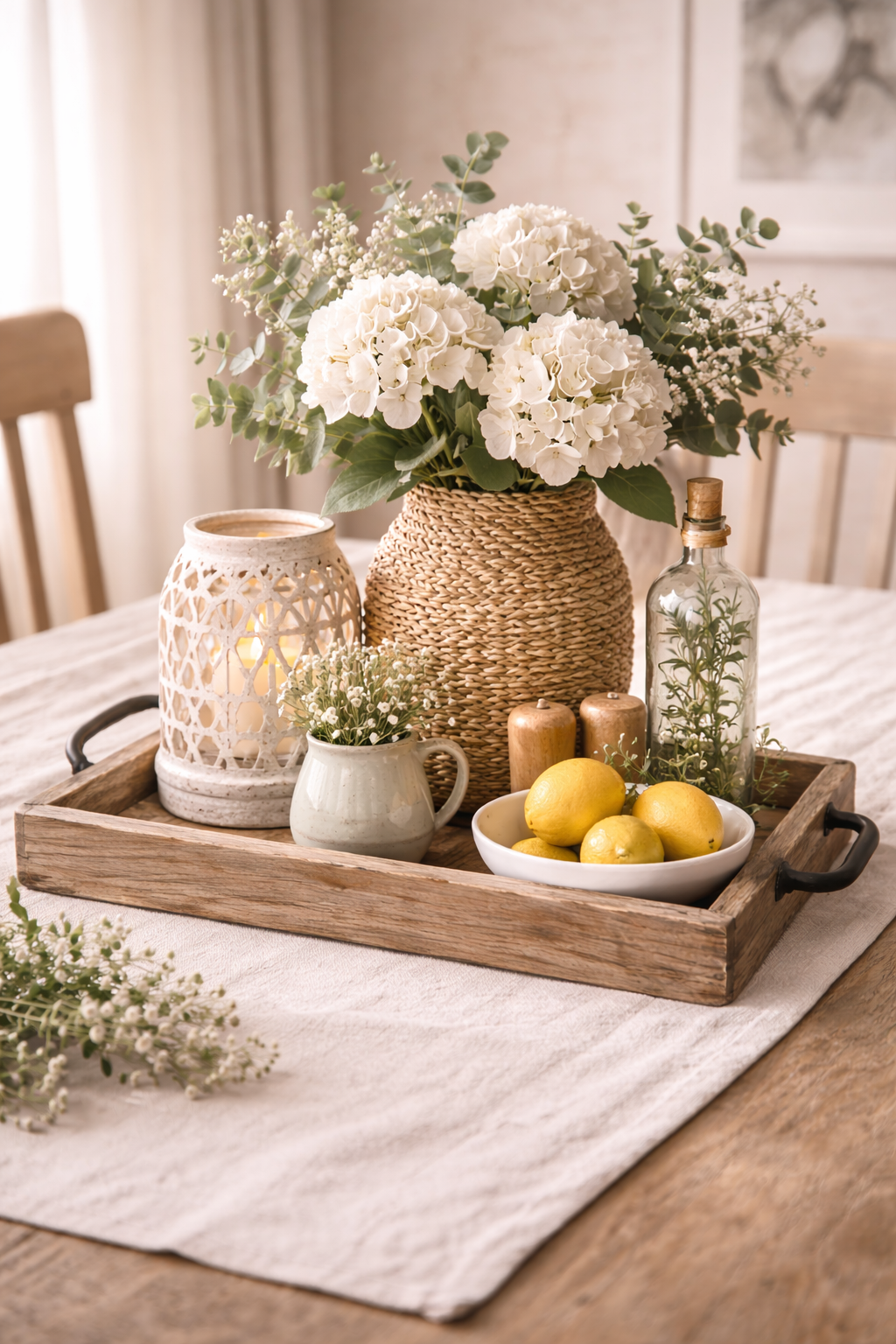 Ideas para centros de mesa con bandejas de madera: elegancia, calidez y estilo para transformar cualquier espacio Ideas para centros de mesa con bandejas de madera: elegancia, calidez y estilo para transformar cualquier espacio ideas para centros de mesa con bandejas de madera 5