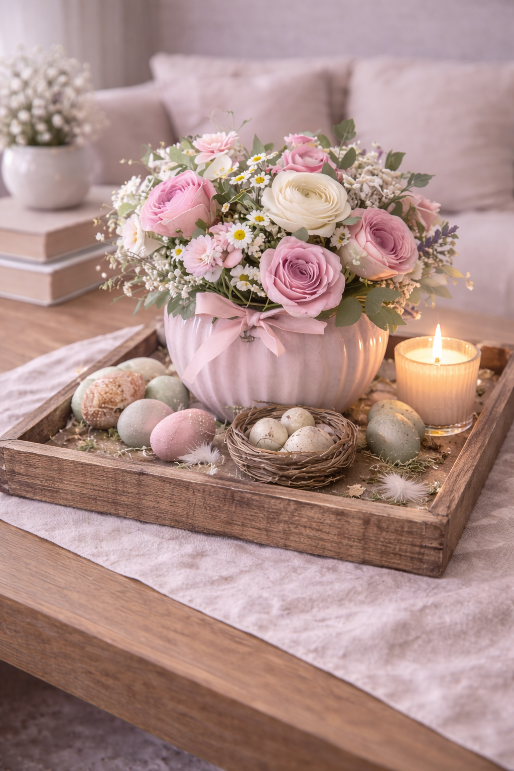 Ideas para centros de mesa con bandejas de madera: elegancia, calidez y estilo para transformar cualquier espacio Ideas para centros de mesa con bandejas de madera: elegancia, calidez y estilo para transformar cualquier espacio ideas para centros de mesa con bandejas de madera 7