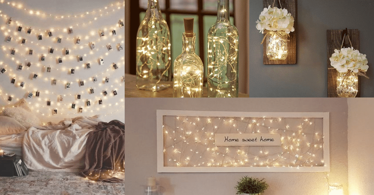 ideas para decorar con luces en cadena