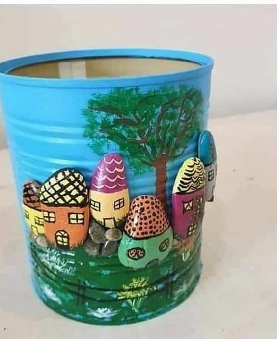 ideas para decorar tus latas con piedras 3