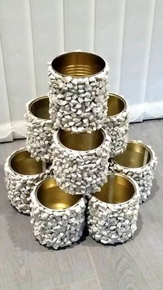 ideas para decorar tus latas con piedras 4