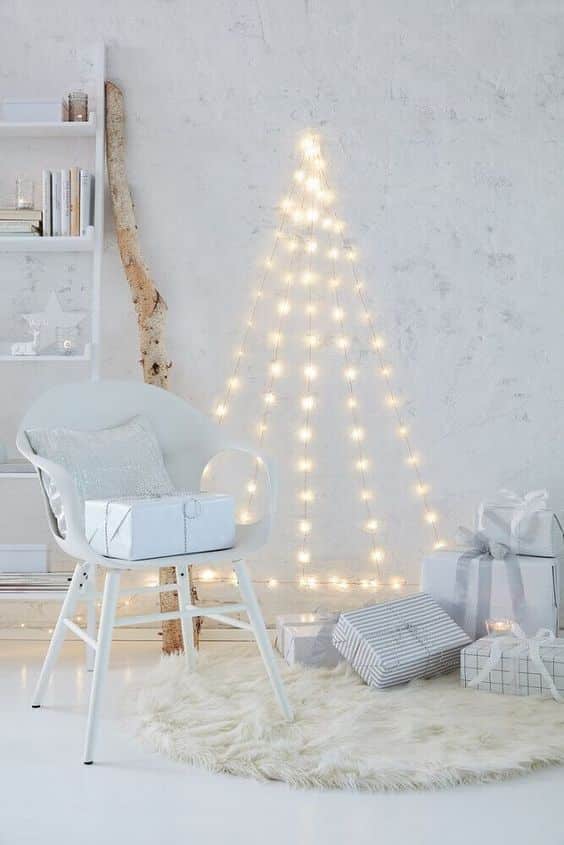 ideas para hacer arboles de navidad con luces 11