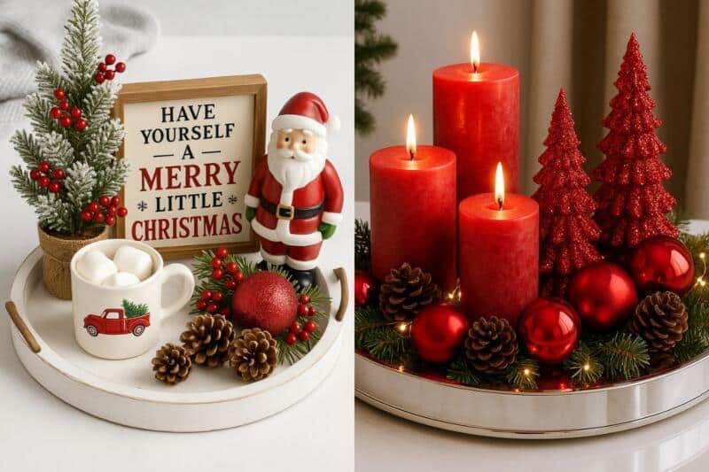 ideas para una bandeja navidena decorativa