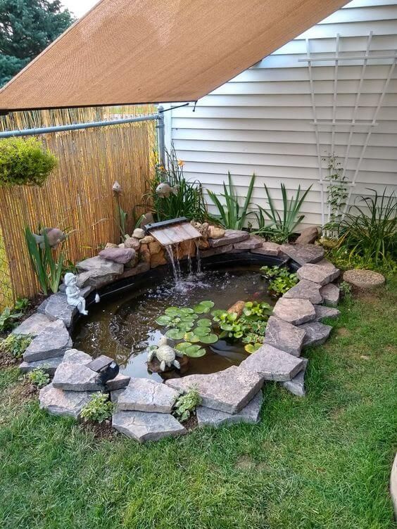 ideas pequenos estanques para tu jardin 6