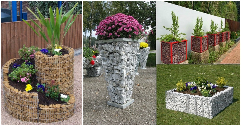 ideas plantadores gabion