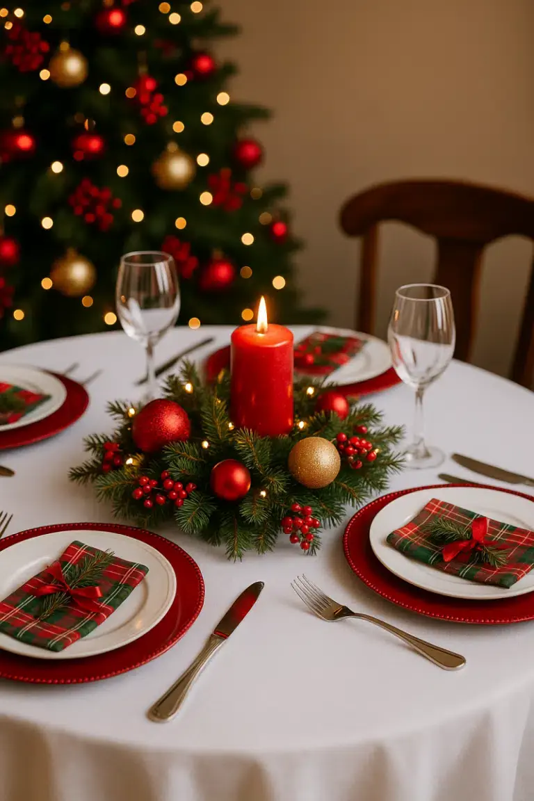 Ideas preciosas para decorar la mesa de Navidad: Transformar tu cena en un escenario mágico ideas preciosas para decorar la mesa de navidad 3