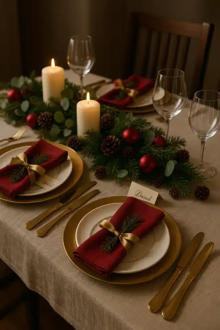Ideas preciosas para decorar la mesa de Navidad: Transformar tu cena en un escenario mágico ideas preciosas para decorar la mesa de navidad 5