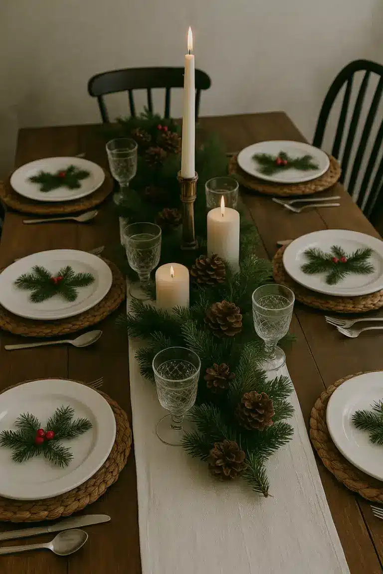 Ideas preciosas para decorar la mesa de Navidad: Transformar tu cena en un escenario mágico ideas preciosas para decorar la mesa de navidad 6