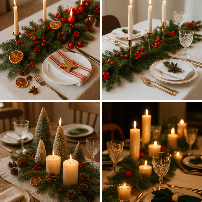 ideas preciosas para decorar la mesa de navidad 7