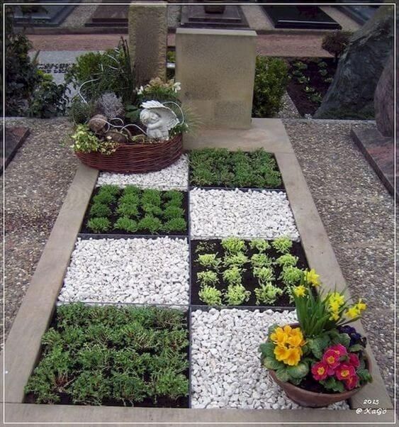 jardin en el patio de tablero de ajedrez 7