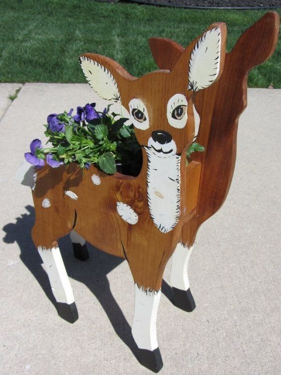 jardineras de madera con forma de animales 9