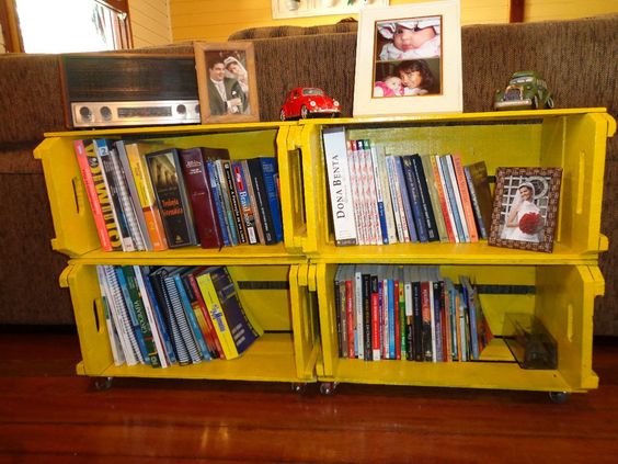 librerias hechas con cajas de madera 3