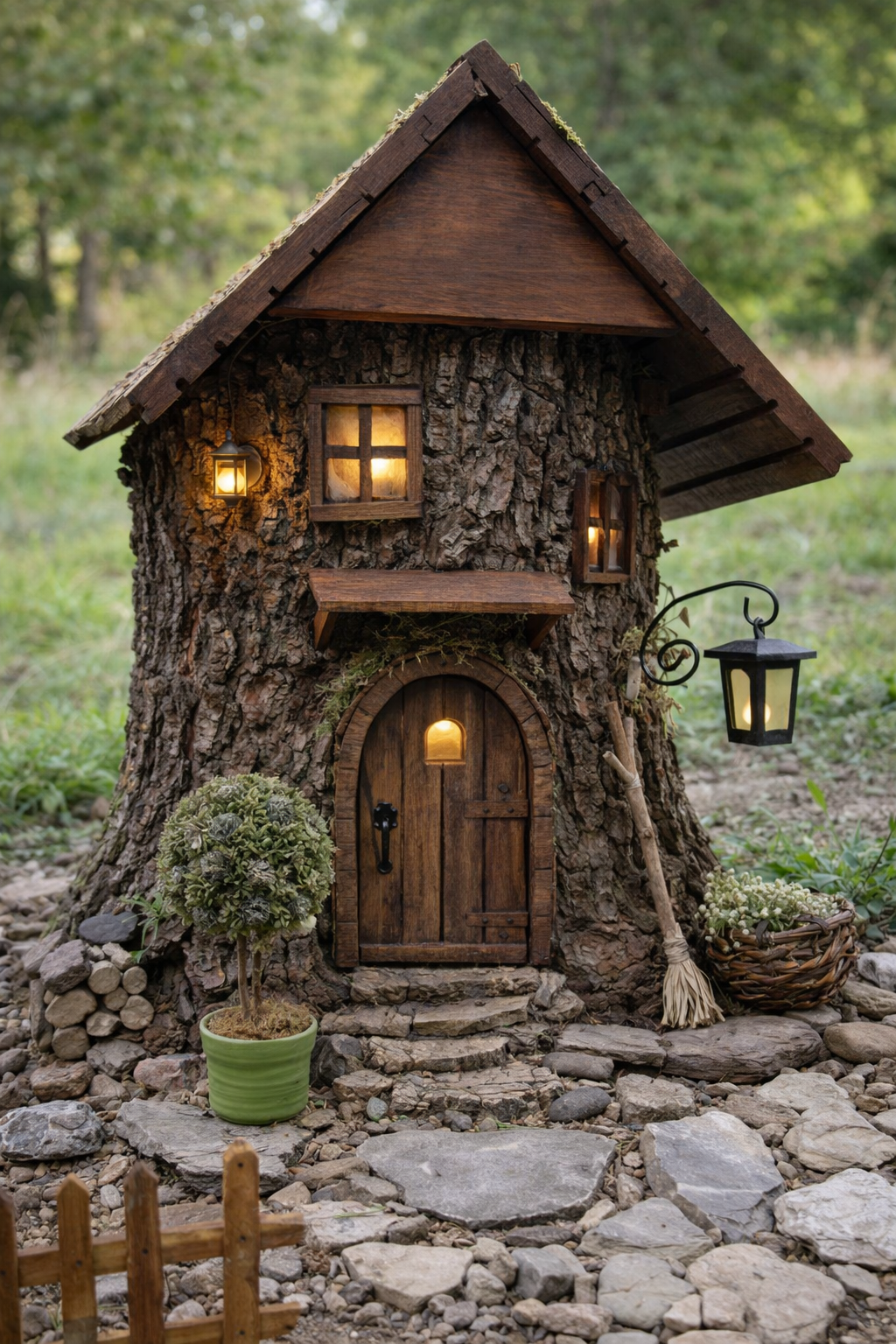 Lindas casitas de duendes hechas con troncos: ideas mágicas para decorar jardines, patios y rincones encantados Lindas casitas de duendes hechas con troncos: ideas mágicas para decorar jardines, patios y rincones encantados lindas casitas de duendes hechas con troncos 6