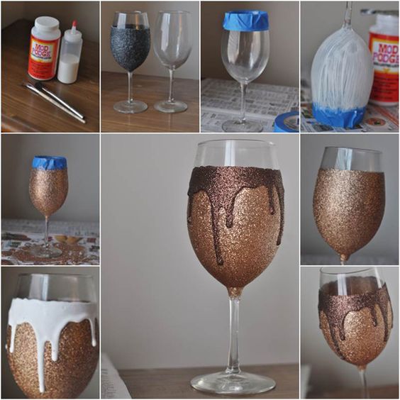 manualidades creativas para hacer con copas de vino 4