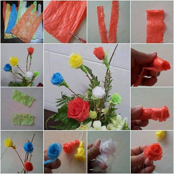 manualidades hechas con bolsas de plastico 10