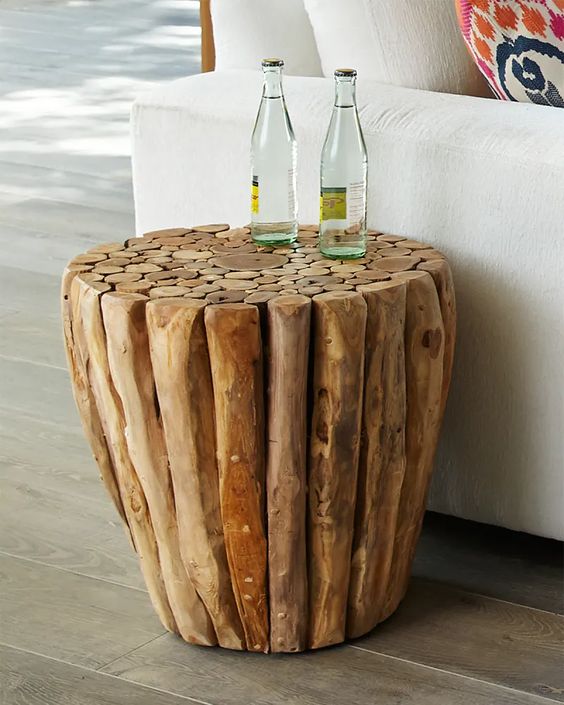mesas auxiliares hechas con madera 2