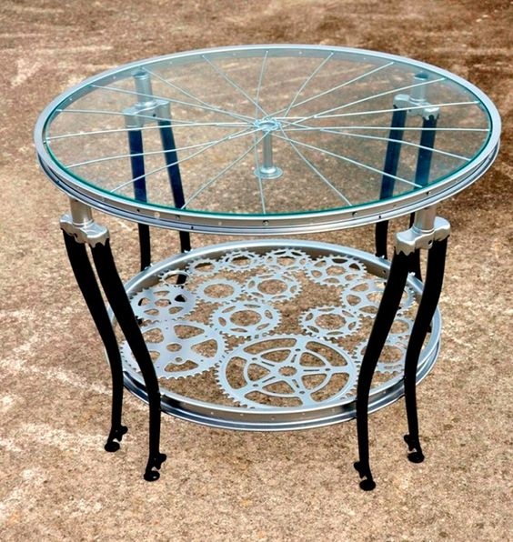mesas hechas con ruedas de bicicleta 3