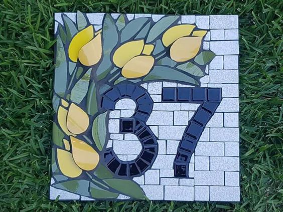 numeros de casa en mosaico 1