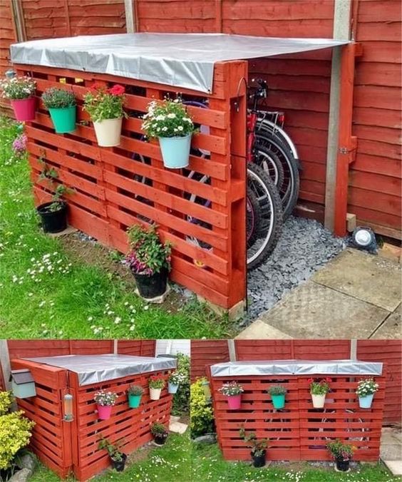 organiza tus bicicletas con palets de madera 1