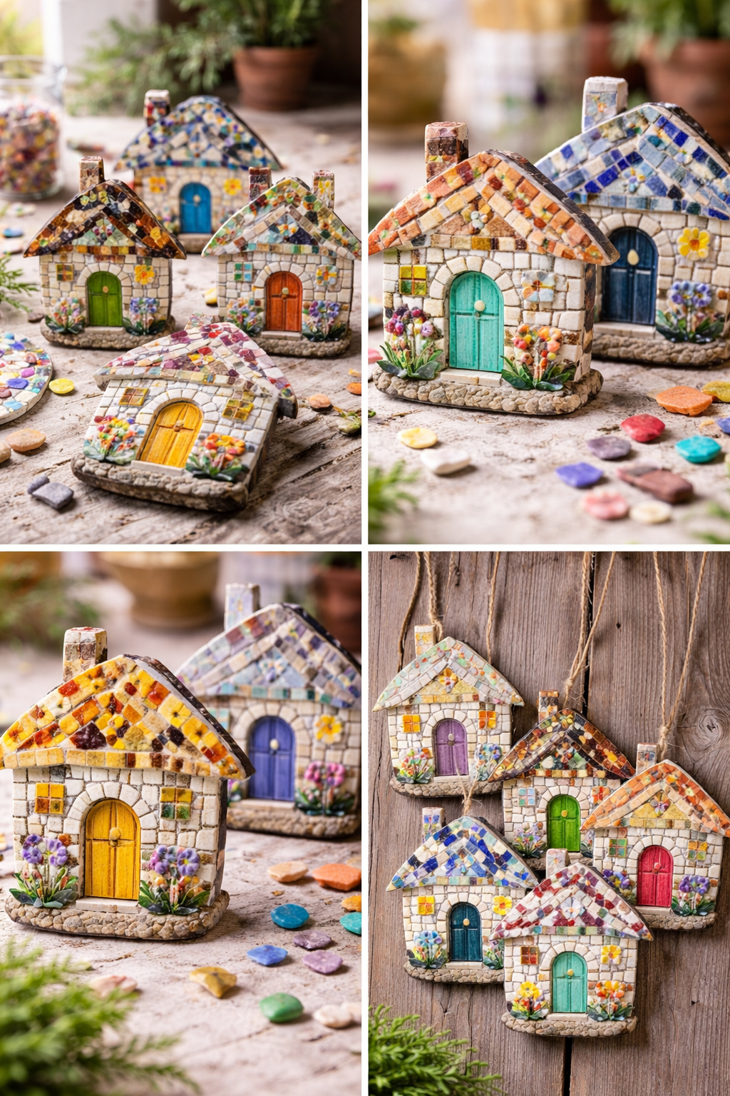 Pequeñas casitas hechas con pedacería de mosaicos: ideas encantadoras Pequeñas casitas hechas con pedacería de mosaicos: ideas encantadoras pequenas casitas hechas con pedaceria de mosaicos 1