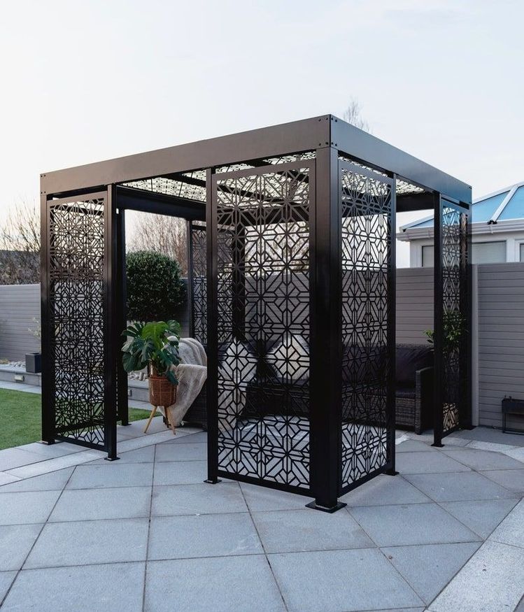 pergola de metal cortadas con laser 6