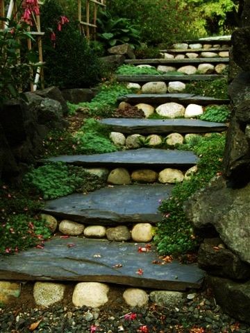 piedras para crear escaleras para tu jardin 5
