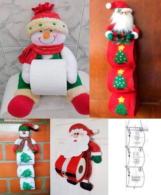 porta papel higienico con motivos navidenos 4