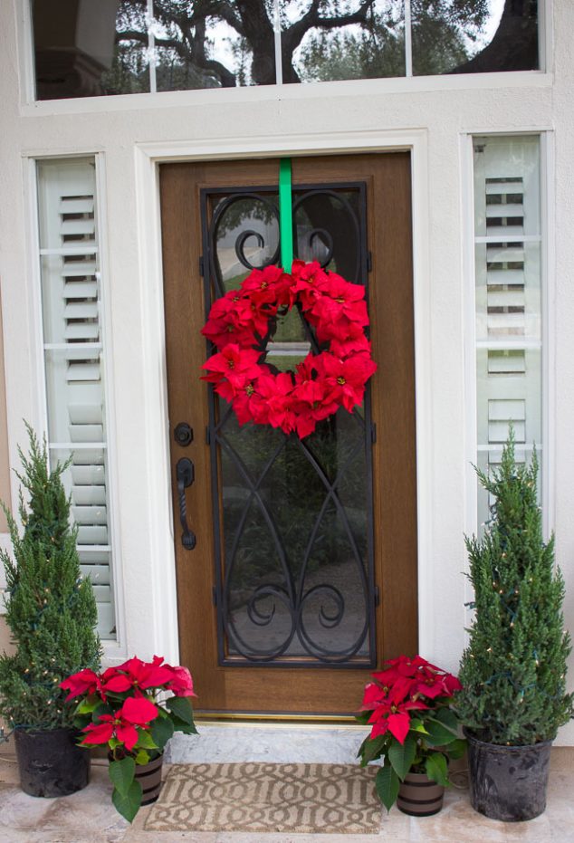 15+ Sensacional Decoración de Puerta de Entrada para Navidad