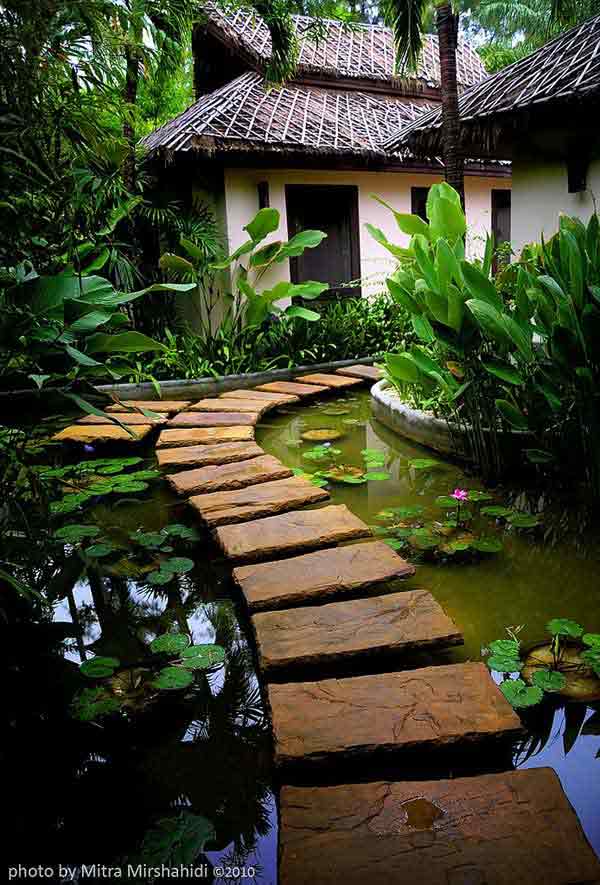 senderos y caminos de piedras en el jardin 4