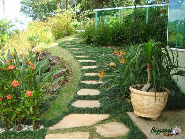 senderos y caminos de piedras en el jardin8