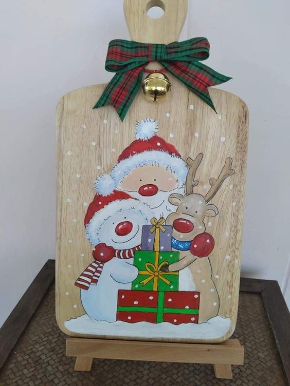 tablas de cortar decoradas para navidad 7