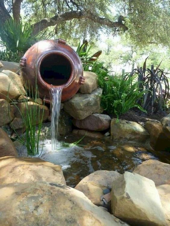 tinajas grandes en la decoracion de tu jardin fuenta